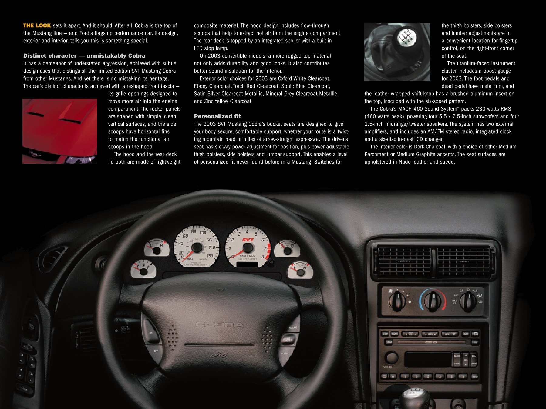 2003 Ford Mustang Cobra Brochure Page 1